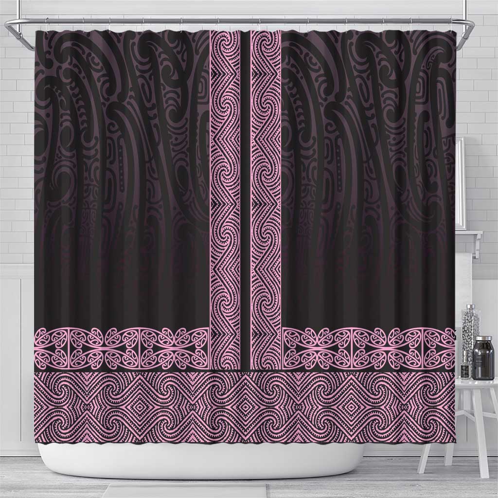 New Zealand Maori Kowhaiwhai Shower Curtain Mawhero Maui and Mangopare LT9 - Polynesian Pride