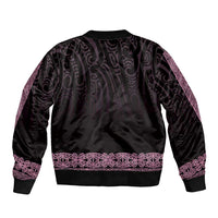 New Zealand Maori Kowhaiwhai Sleeve Zip Bomber Jacket Mawhero Maui and Mangopare