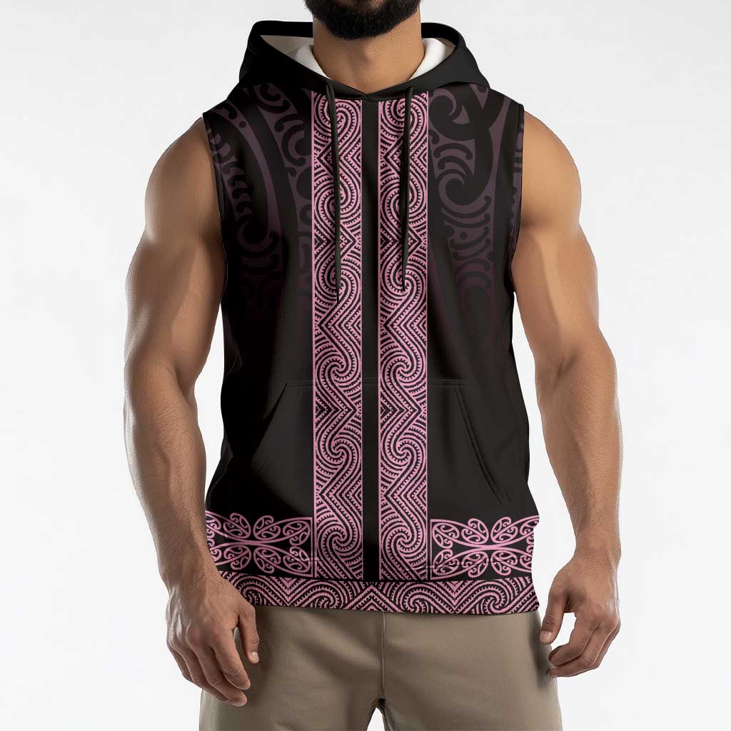 New Zealand Maori Kowhaiwhai Sleeveless Hoodie Mawhero Maui and Mangopare LT9 - Polynesian Pride