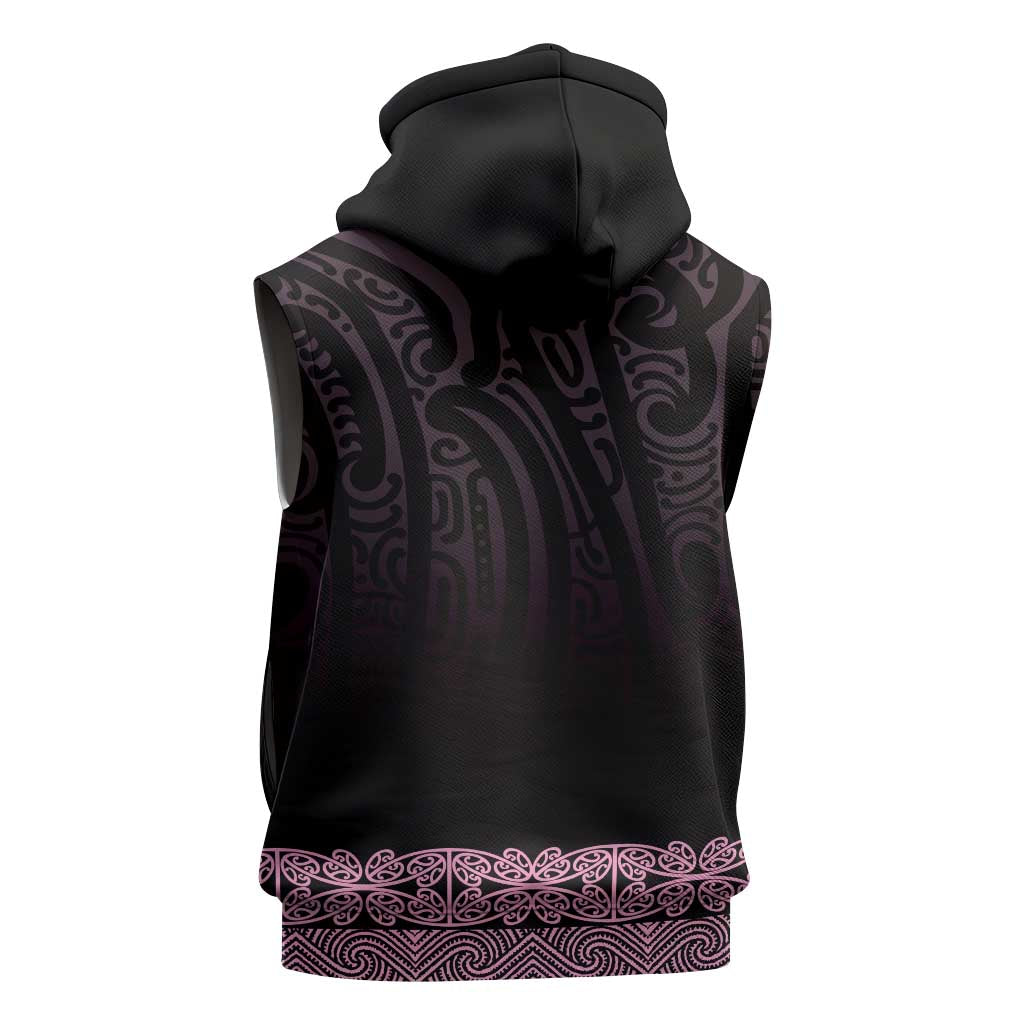 New Zealand Maori Kowhaiwhai Sleeveless Zip Hoodie Mawhero Maui and Mangopare LT9 - Polynesian Pride