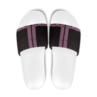 New Zealand Maori Kowhaiwhai Slide Sandals Mawhero Maui and Mangopare LT9 Pink - Polynesian Pride