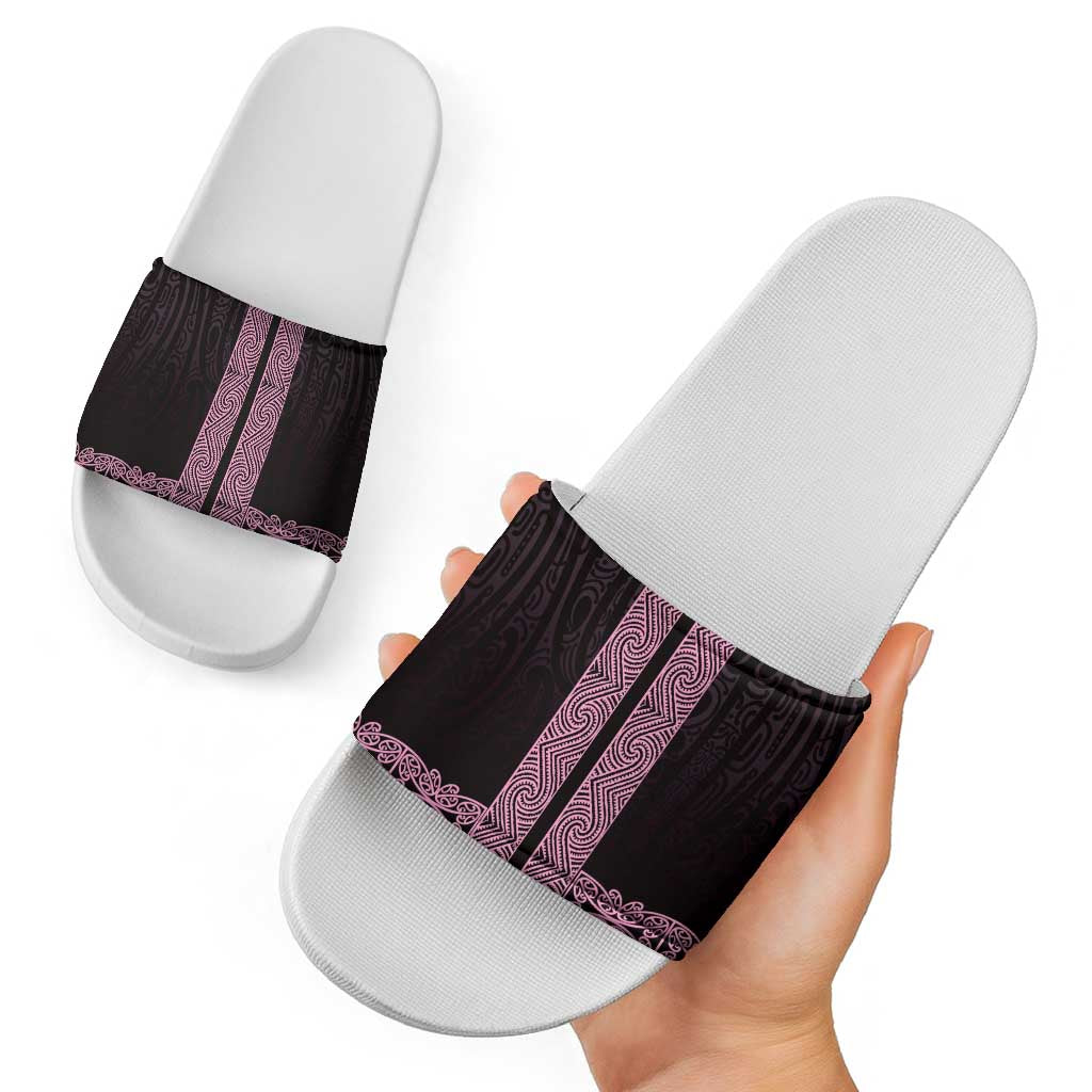 New Zealand Maori Kowhaiwhai Slide Sandals Mawhero Maui and Mangopare LT9 - Polynesian Pride