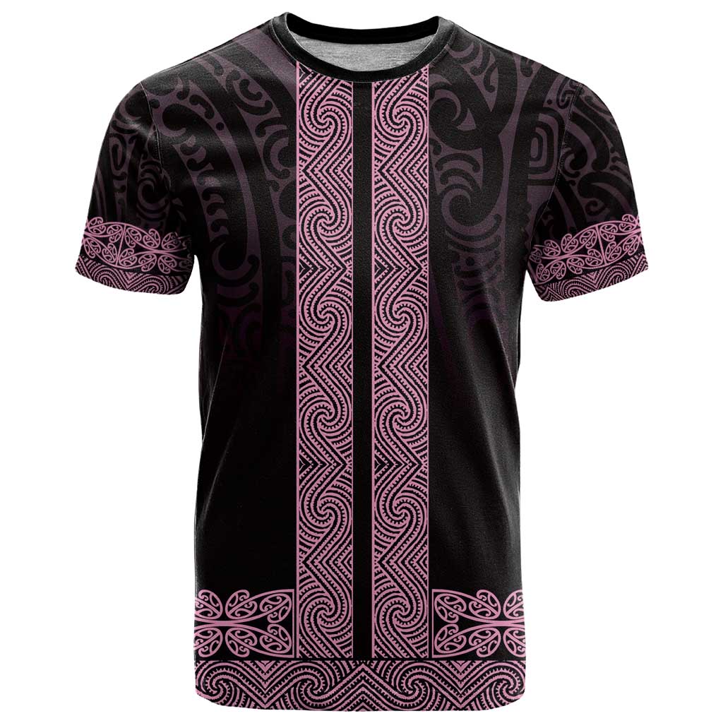 New Zealand Maori Kowhaiwhai T Shirt Mawhero Maui and Mangopare LT9 Pink - Polynesian Pride