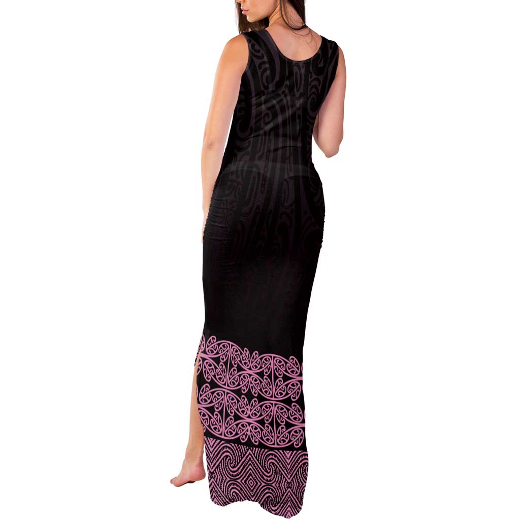New Zealand Maori Kowhaiwhai Tank Maxi Dress Mawhero Maui and Mangopare LT9 - Polynesian Pride