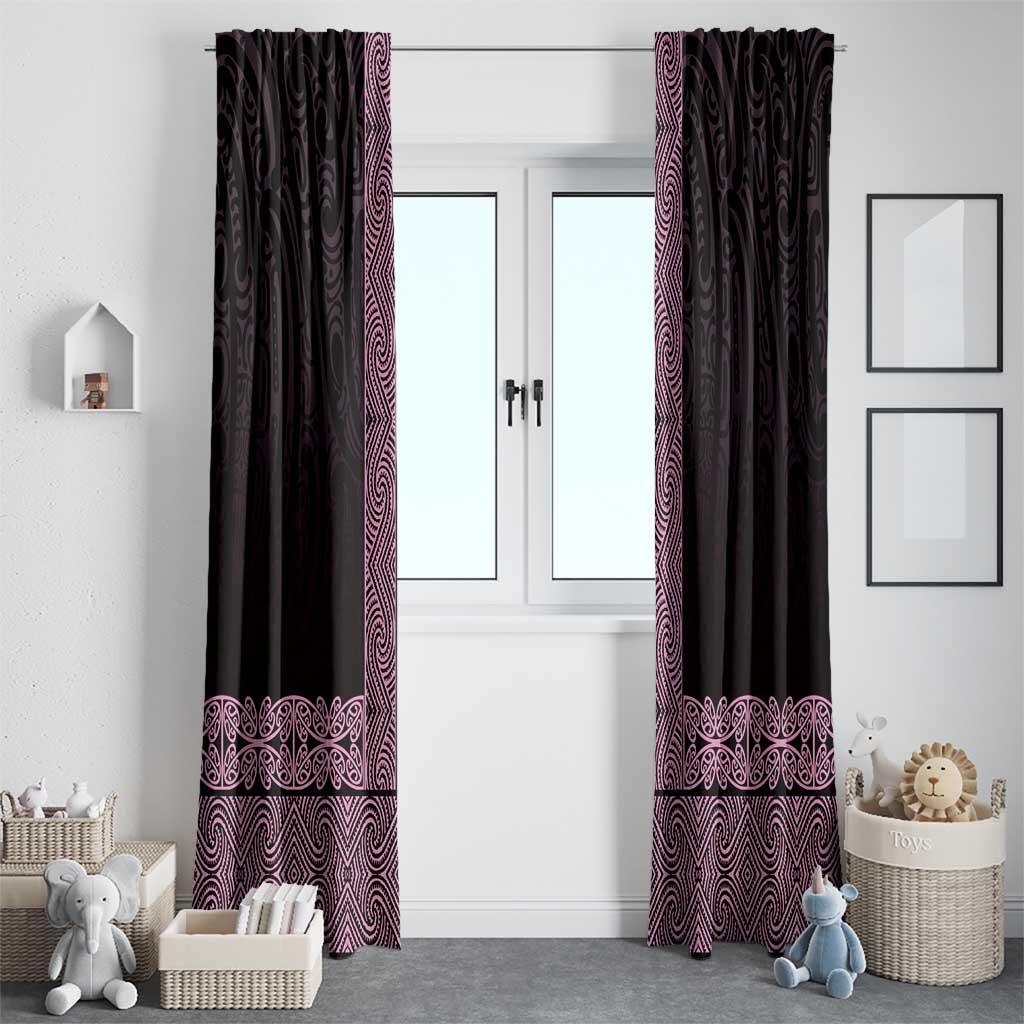 New Zealand Maori Kowhaiwhai Window Curtain Mawhero Maui and Mangopare