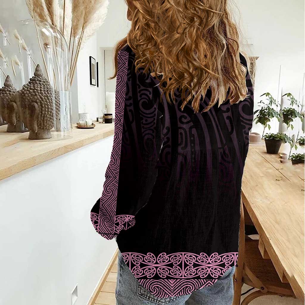 New Zealand Maori Kowhaiwhai Women Casual Shirt Mawhero Maui and Mangopare LT9 - Polynesian Pride