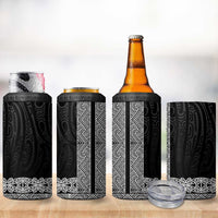 New Zealand Maori Kowhaiwhai 4 in 1 Can Cooler Tumbler Pango Maui and Mangopare LT9 - Polynesian Pride