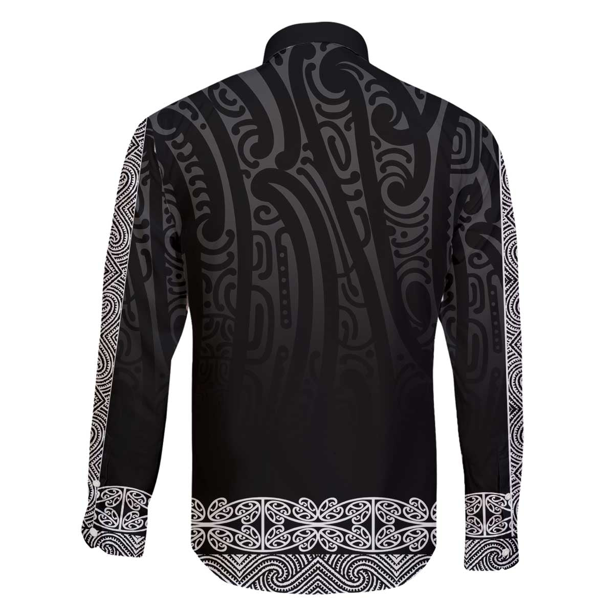 New Zealand Maori Kowhaiwhai Family Matching Off The Shoulder Long Sleeve Dress and Hawaiian Shirt Pango Maui and Mangopare LT9 - Polynesian Pride