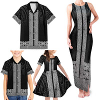 New Zealand Maori Kowhaiwhai Family Matching Tank Maxi Dress and Hawaiian Shirt Pango Maui and Mangopare LT9 - Polynesian Pride
