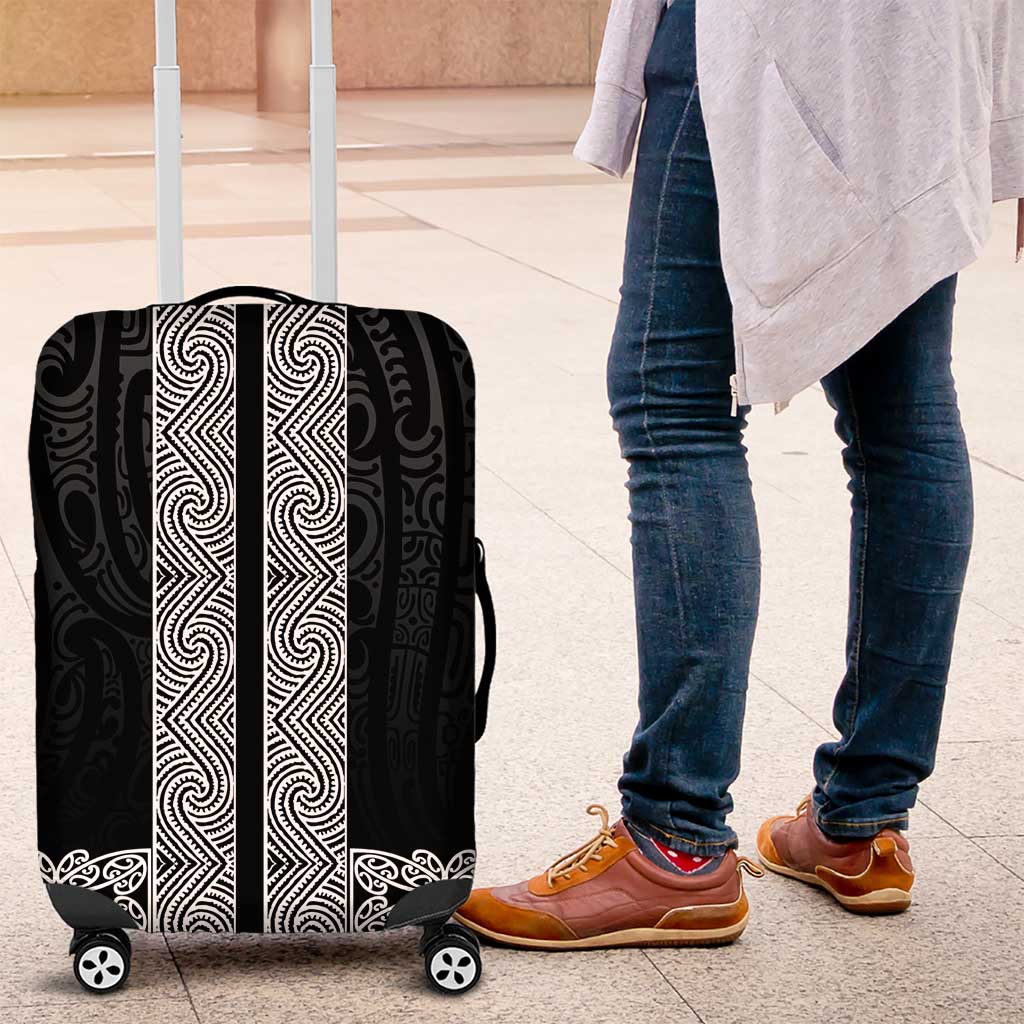 New Zealand Maori Kowhaiwhai Luggage Cover Pango Maui and Mangopare
