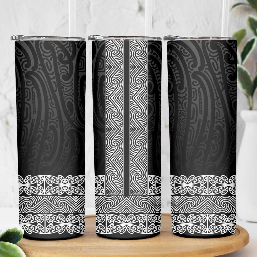 New Zealand Maori Kowhaiwhai Skinny Tumbler Pango Maui and Mangopare LT9 - Polynesian Pride