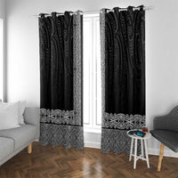 New Zealand Maori Kowhaiwhai Window Curtain Pango Maui and Mangopare