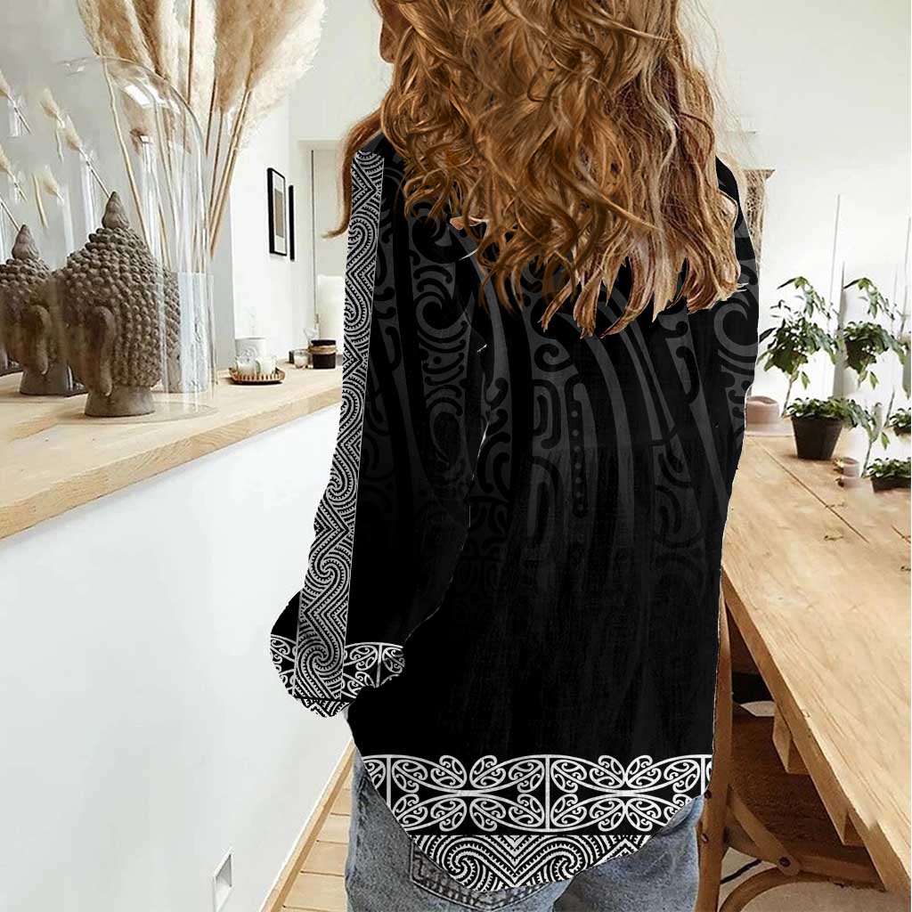 New Zealand Maori Kowhaiwhai Women Casual Shirt Pango Maui and Mangopare LT9 - Polynesian Pride