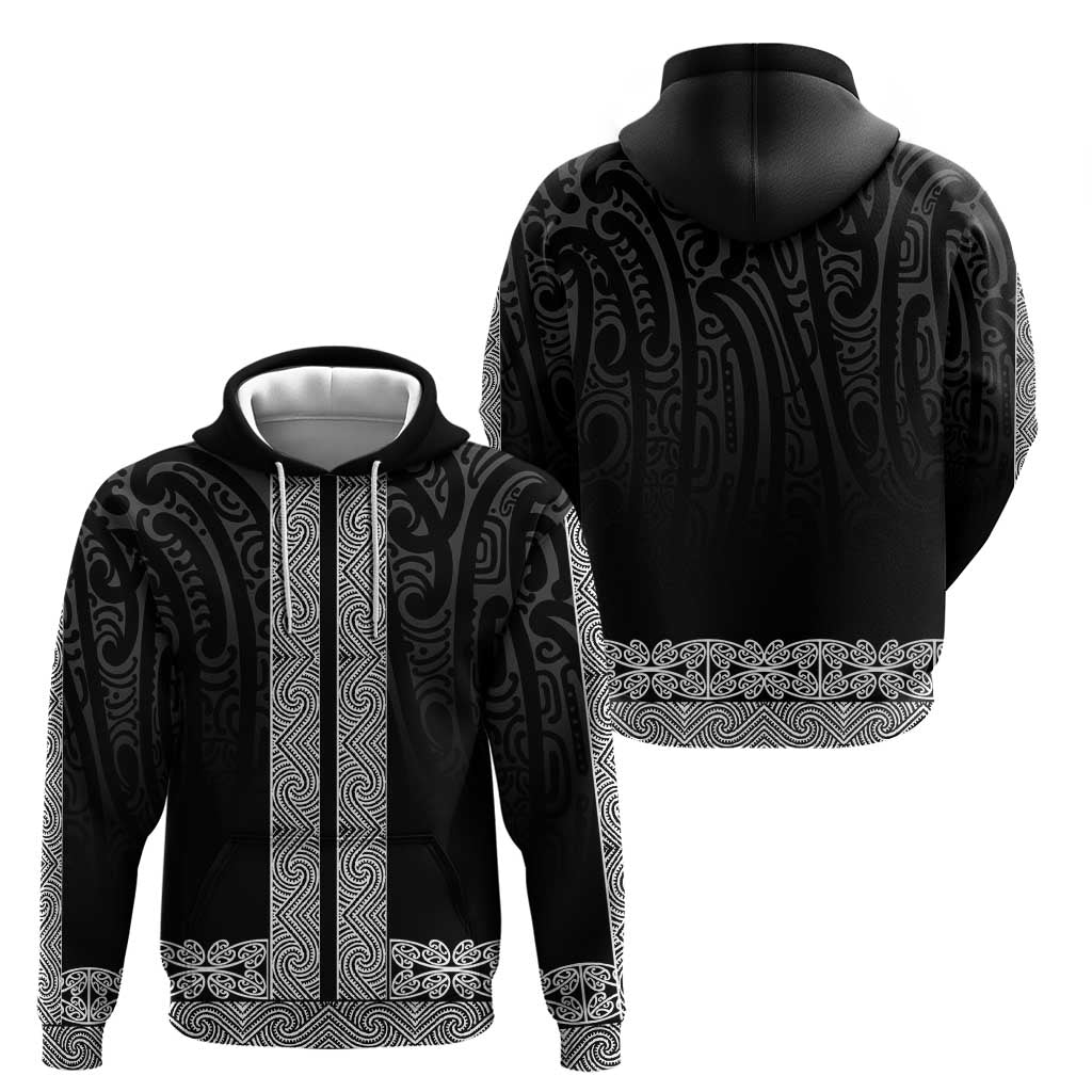 New Zealand Maori Kowhaiwhai Zip Hoodie Pango Maui and Mangopare LT9 - Polynesian Pride