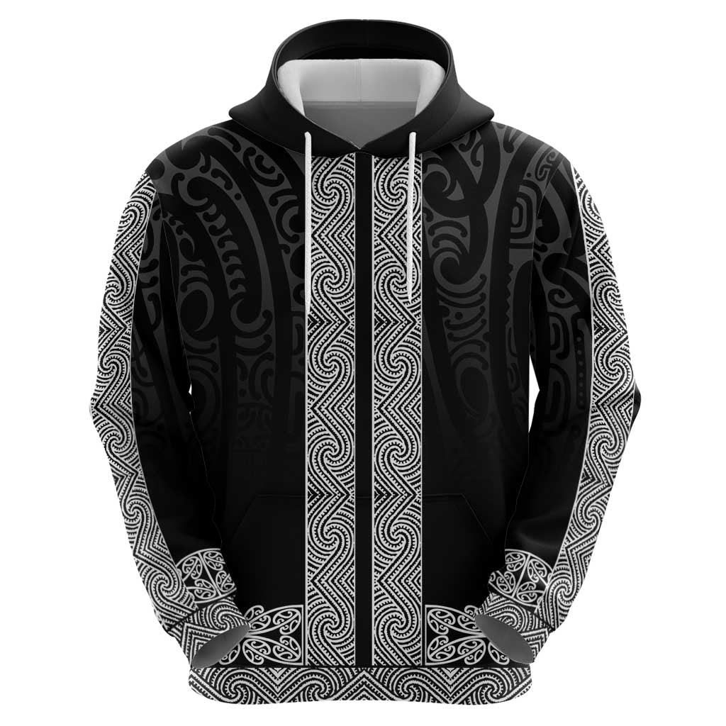 New Zealand Maori Kowhaiwhai Zip Hoodie Pango Maui and Mangopare LT9 - Polynesian Pride