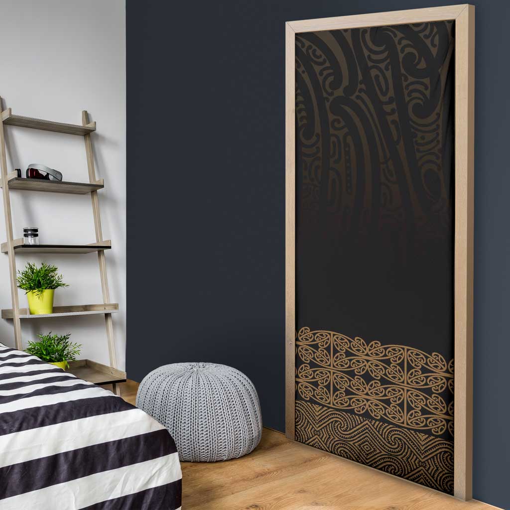 New Zealand Maori Kowhaiwhai Door Cover Parauri Maui and Mangopare - Polynesian Pride