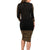 New Zealand Maori Kowhaiwhai Family Matching Long Sleeve Bodycon Dress and Hawaiian Shirt Parauri Maui and Mangopare