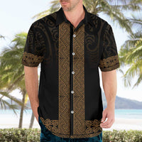 New Zealand Maori Kowhaiwhai Hawaiian Shirt Parauri Maui and Mangopare