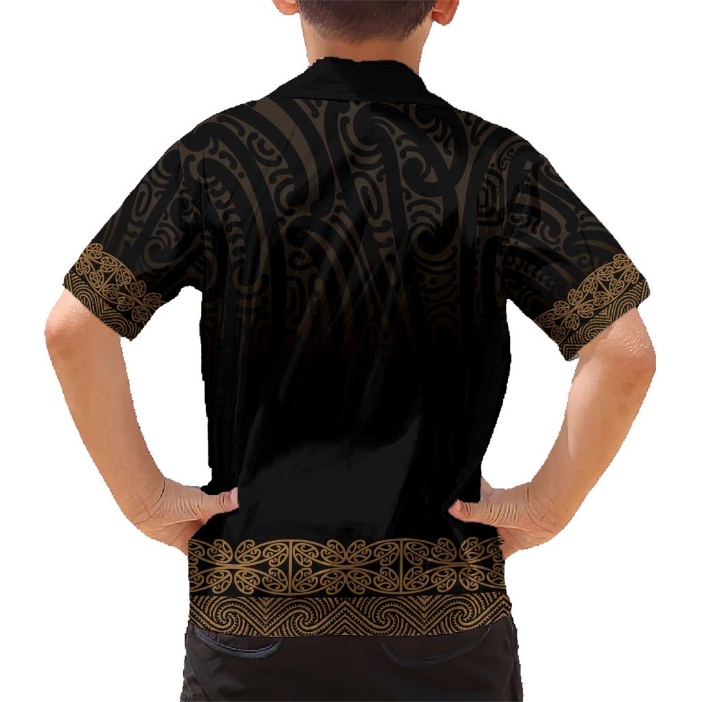 New Zealand Maori Kowhaiwhai Hawaiian Shirt Parauri Maui and Mangopare