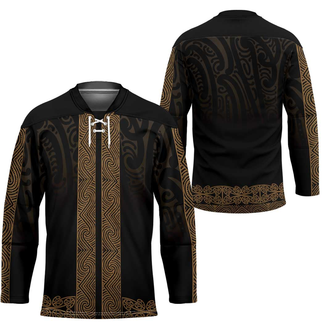New Zealand Maori Kowhaiwhai Hockey Jersey Parauri Maui and Mangopare - Polynesian Pride