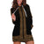 New Zealand Maori Kowhaiwhai Hoodie Dress Parauri Maui and Mangopare