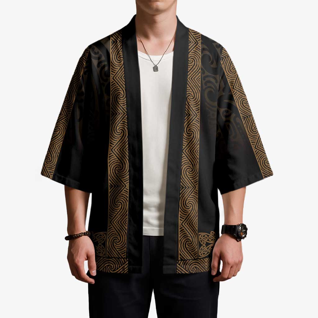 New Zealand Maori Kowhaiwhai Kimono Parauri Maui and Mangopare - Polynesian Pride