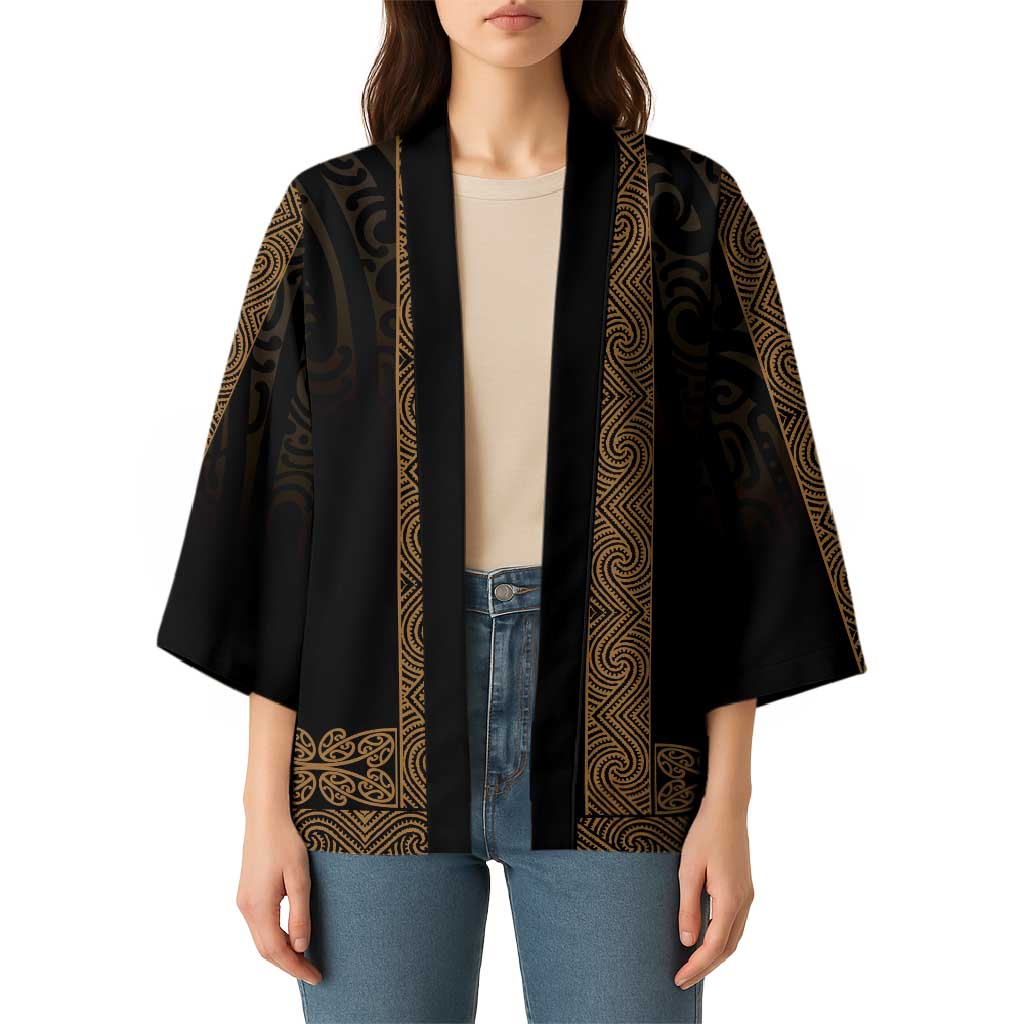 New Zealand Maori Kowhaiwhai Kimono Parauri Maui and Mangopare - Polynesian Pride