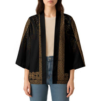 New Zealand Maori Kowhaiwhai Kimono Parauri Maui and Mangopare - Polynesian Pride