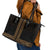 New Zealand Maori Kowhaiwhai Leather Tote Bag Parauri Maui and Mangopare