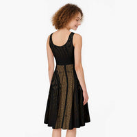 New Zealand Maori Kowhaiwhai Midi Dress Parauri Maui and Mangopare - Polynesian Pride