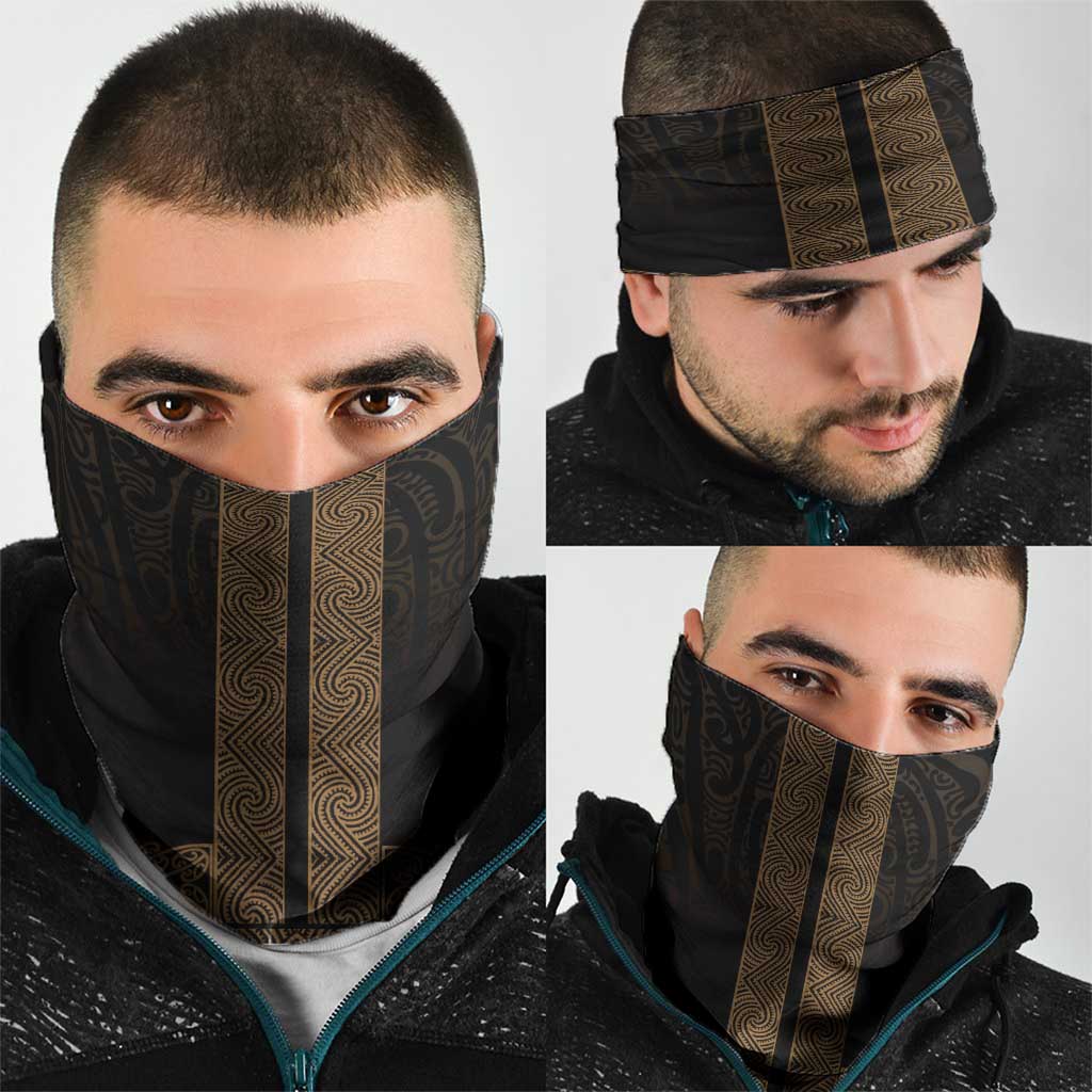 New Zealand Maori Kowhaiwhai Neck Gaiter Parauri Maui and Mangopare - Polynesian Pride