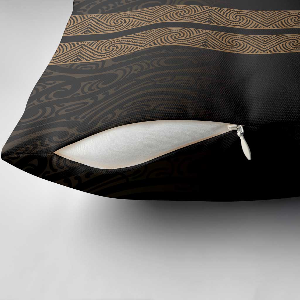 New Zealand Maori Kowhaiwhai Pillow Cover Parauri Maui and Mangopare - Polynesian Pride