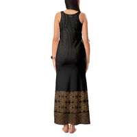 New Zealand Maori Kowhaiwhai Tank Maxi Dress Parauri Maui and Mangopare LT9 - Polynesian Pride