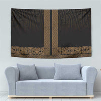 New Zealand Maori Kowhaiwhai Tapestry Parauri Maui and Mangopare