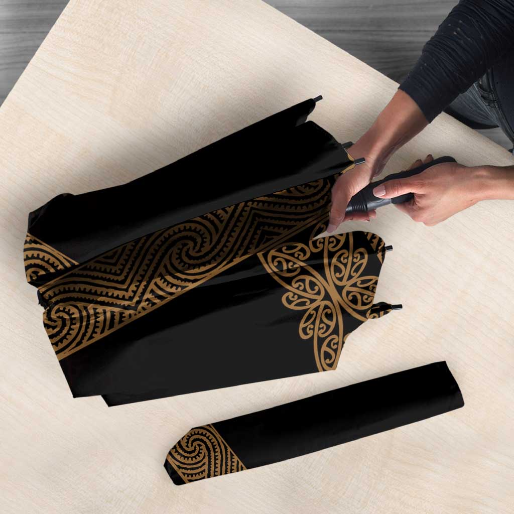 New Zealand Maori Kowhaiwhai Umbrella Parauri Maui and Mangopare - Polynesian Pride