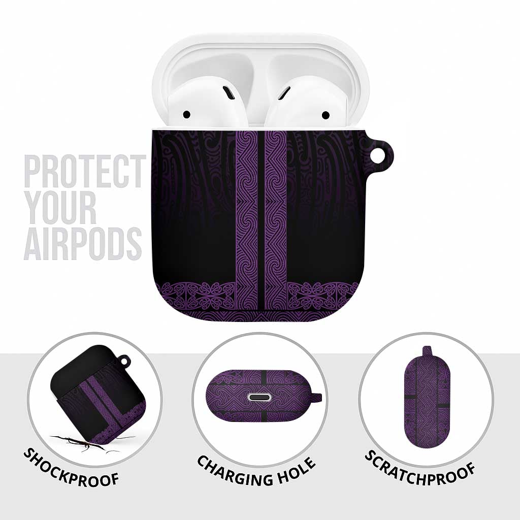 New Zealand Maori Kowhaiwhai AirPods Case Waiporoporo Maui and Mangopare LT9 - Polynesian Pride