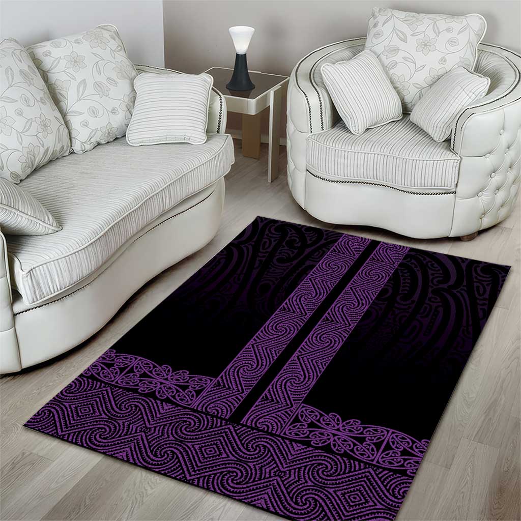New Zealand Maori Kowhaiwhai Area Rug Waiporoporo Maui and Mangopare LT9 - Polynesian Pride