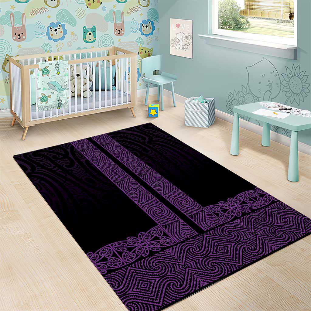 New Zealand Maori Kowhaiwhai Area Rug Waiporoporo Maui and Mangopare LT9 - Polynesian Pride