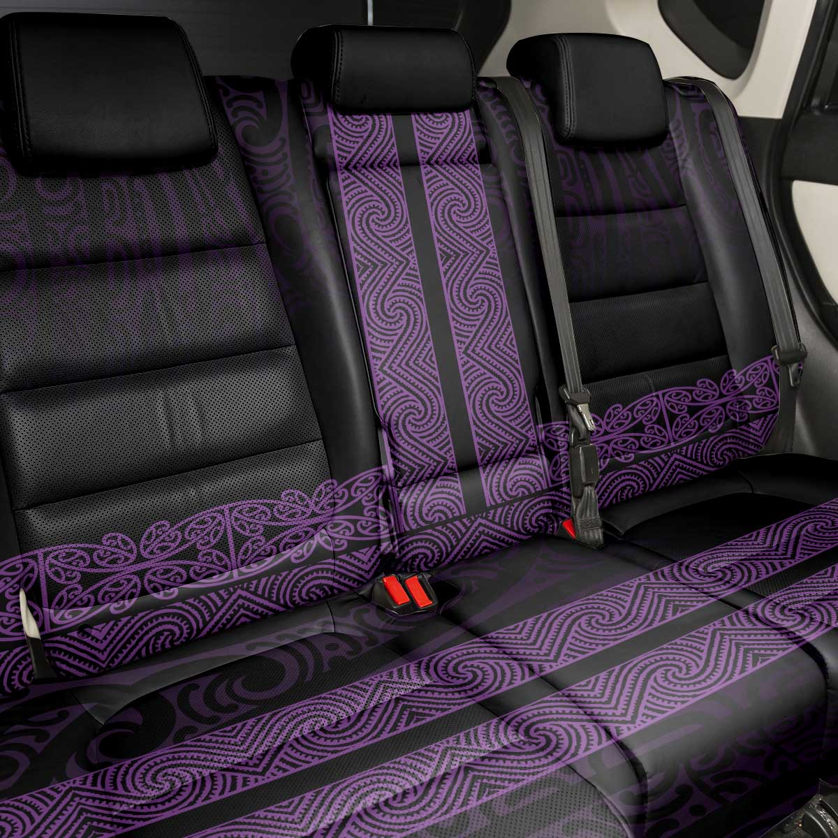 New Zealand Maori Kowhaiwhai Back Car Seat Cover Waiporoporo Maui and Mangopare LT9 - Polynesian Pride