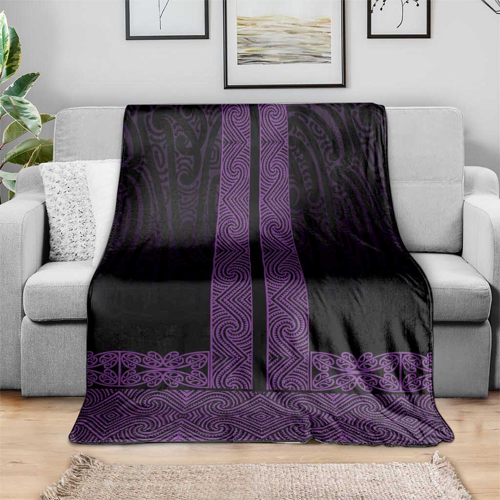 New Zealand Maori Kowhaiwhai Blanket Waiporoporo Maui and Mangopare