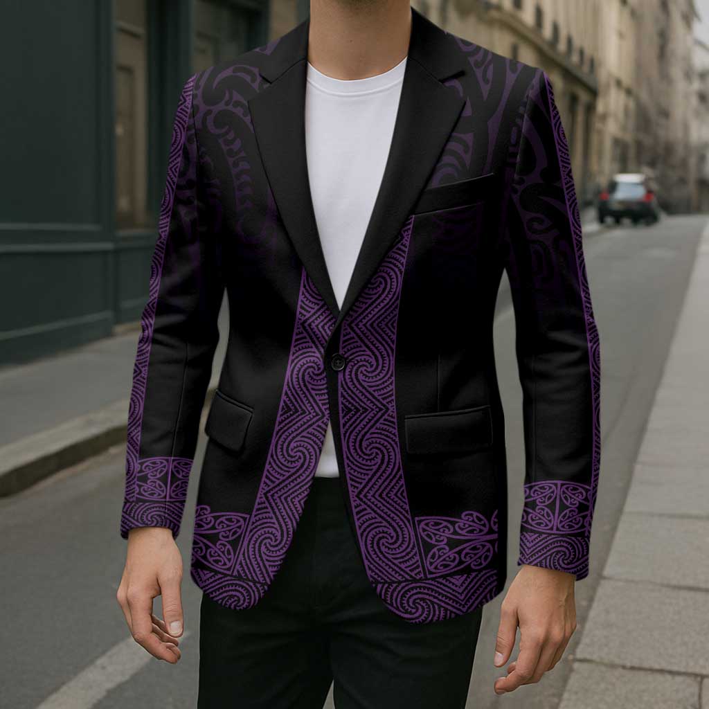 New Zealand Maori Kowhaiwhai Blazer Waiporoporo Maui and Mangopare - Polynesian Pride