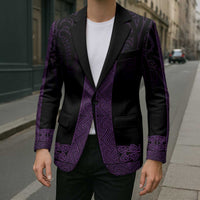 New Zealand Maori Kowhaiwhai Blazer Waiporoporo Maui and Mangopare - Polynesian Pride