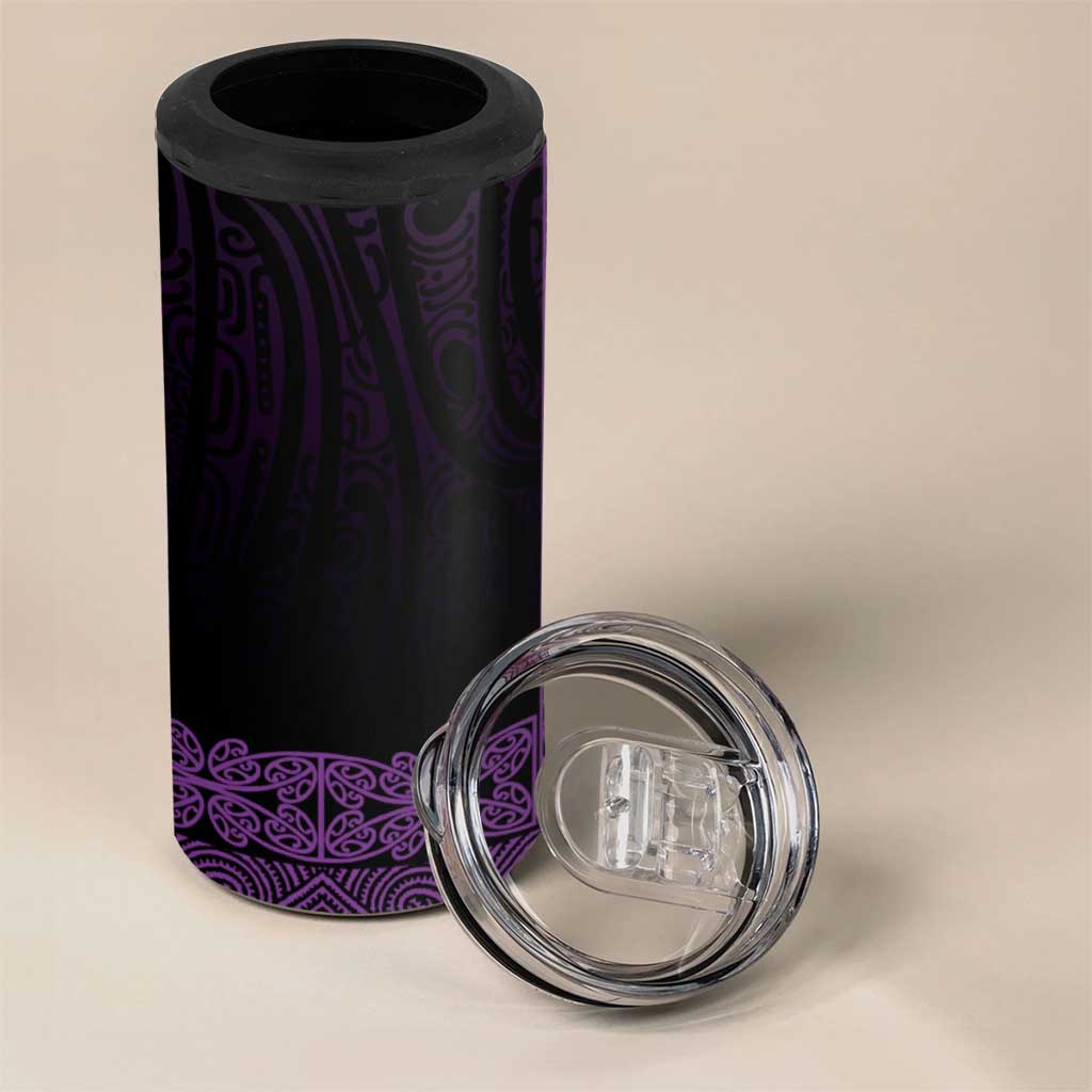 New Zealand Maori Kowhaiwhai 4 in 1 Can Cooler Tumbler Waiporoporo Maui and Mangopare LT9 - Polynesian Pride