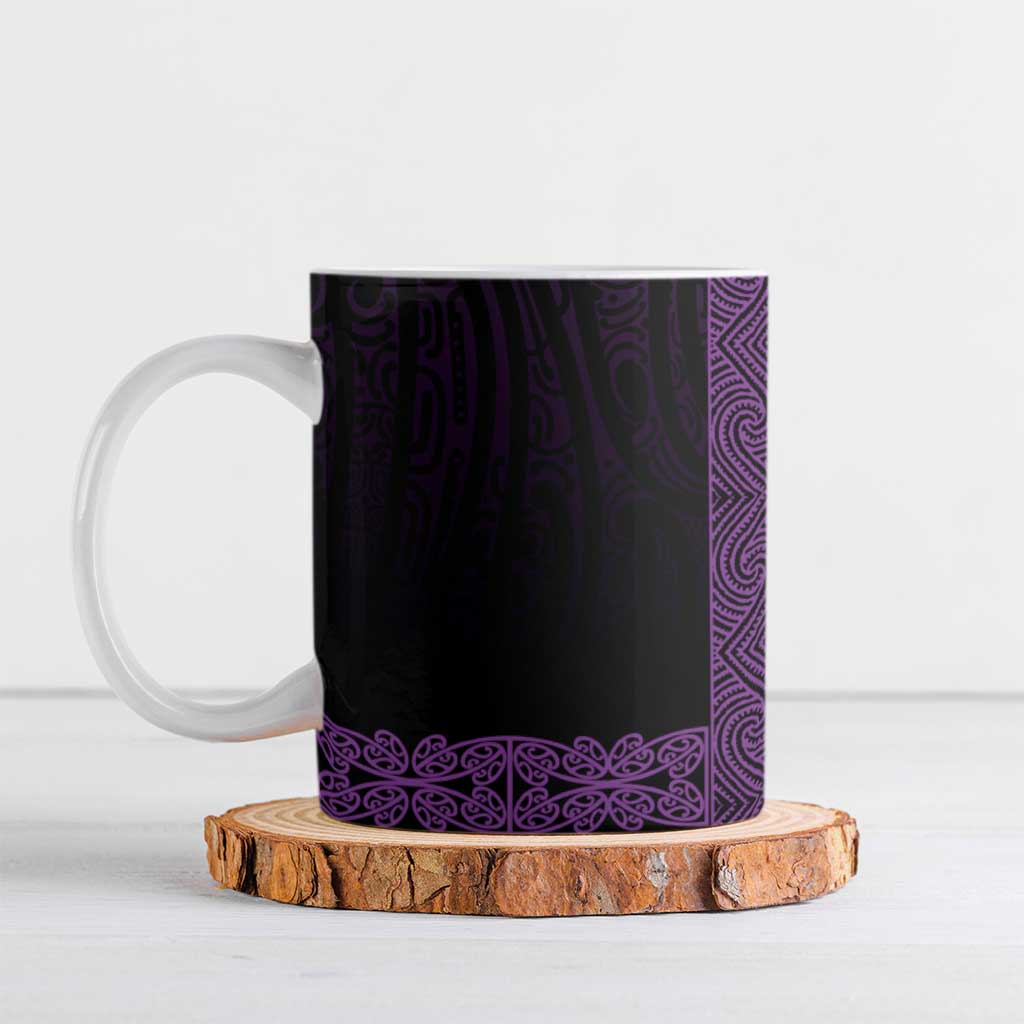 New Zealand Maori Kowhaiwhai Ceramic Mug Waiporoporo Maui and Mangopare - Polynesian Pride