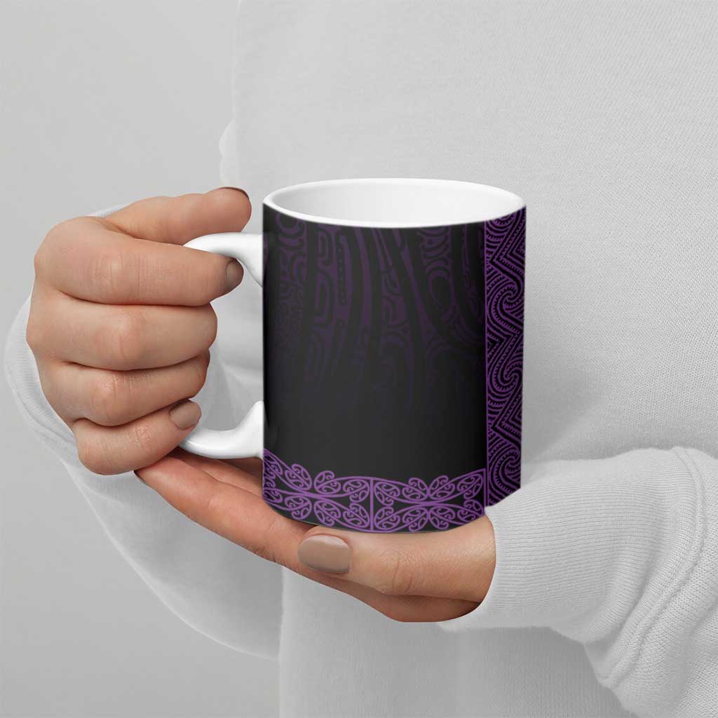 New Zealand Maori Kowhaiwhai Ceramic Mug Waiporoporo Maui and Mangopare - Polynesian Pride