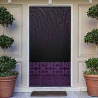 New Zealand Maori Kowhaiwhai Door Cover Waiporoporo Maui and Mangopare LT9 Purple - Polynesian Pride