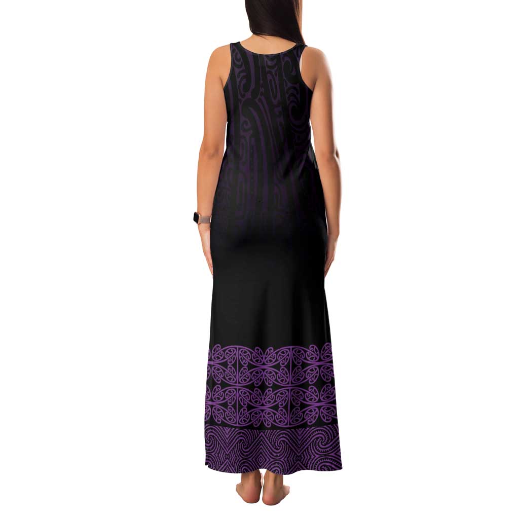 New Zealand Maori Kowhaiwhai Family Matching Tank Maxi Dress and Hawaiian Shirt Waiporoporo Maui and Mangopare LT9 - Polynesian Pride