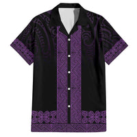 New Zealand Maori Kowhaiwhai Hawaiian Shirt Waiporoporo Maui and Mangopare LT9 Purple - Polynesian Pride