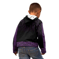 New Zealand Maori Kowhaiwhai Kid Hoodie Waiporoporo Maui and Mangopare LT9 - Polynesian Pride