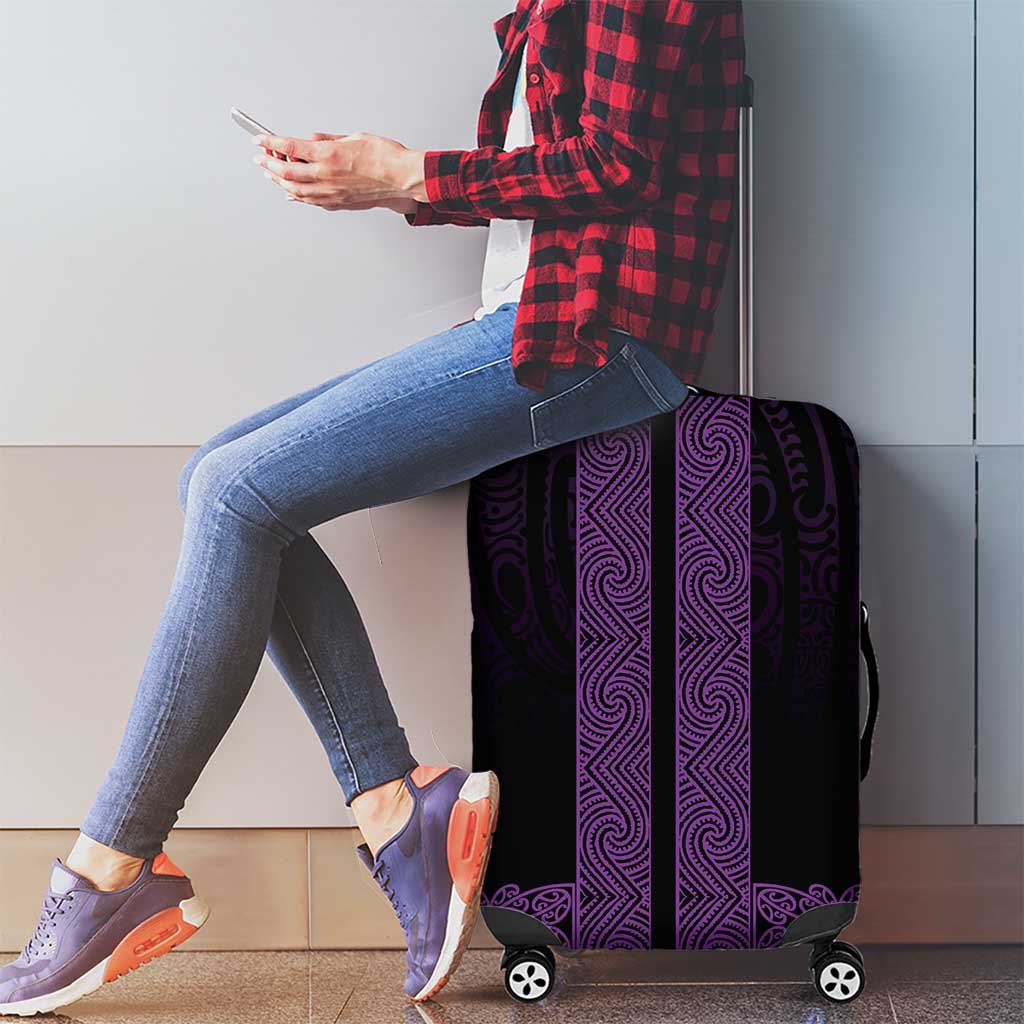 New Zealand Maori Kowhaiwhai Luggage Cover Waiporoporo Maui and Mangopare LT9 - Polynesian Pride
